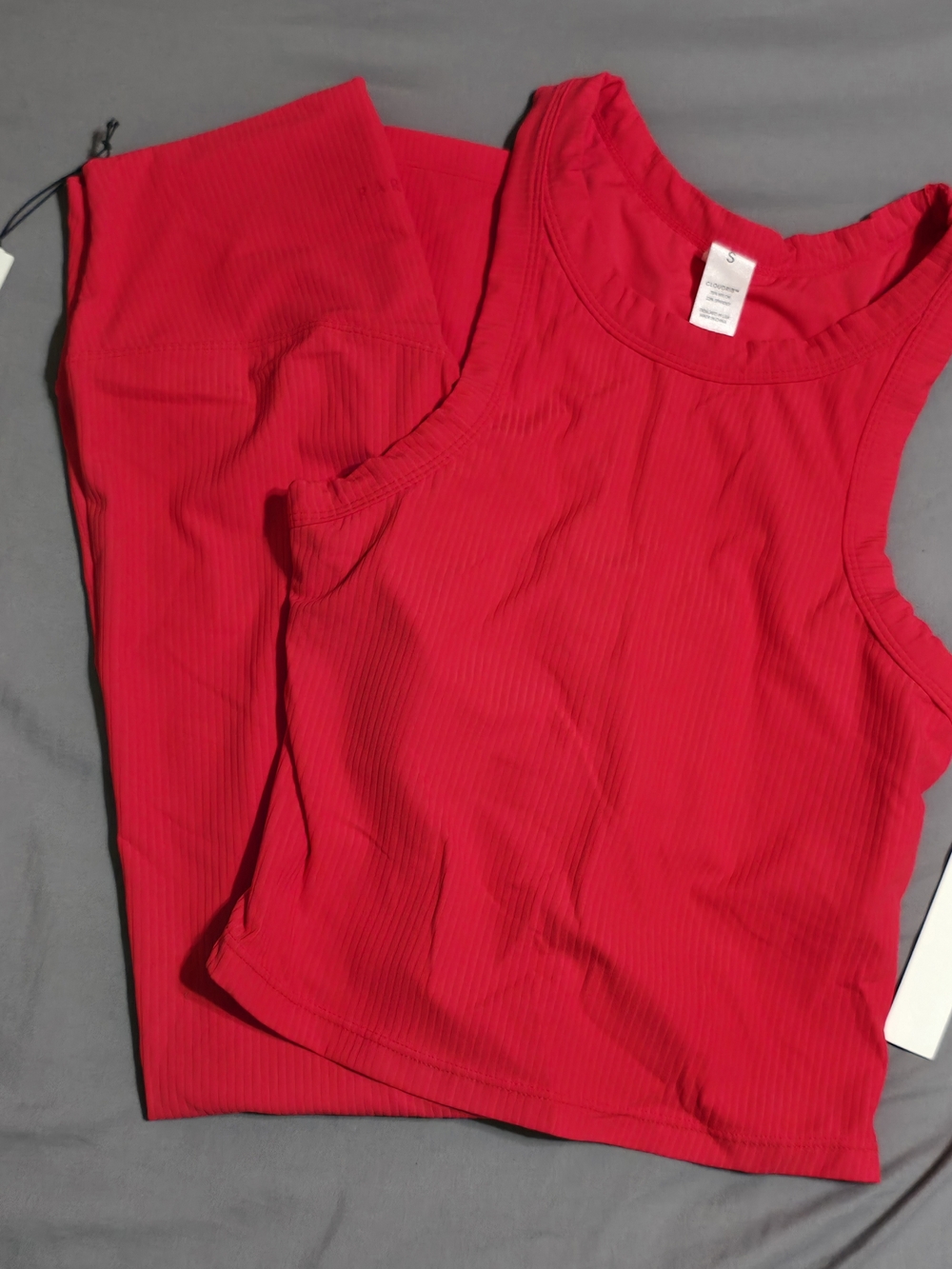 Paragon Fitwear Red Ribbed Set